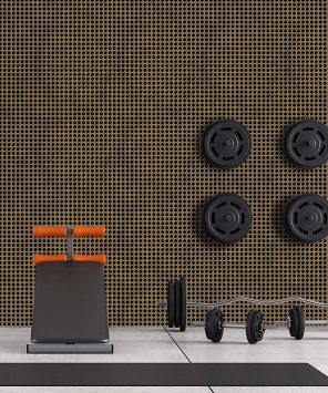 Papel de parede chapa de metal perfurada