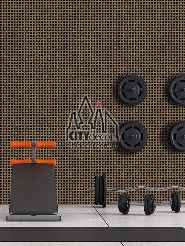 Papel de parede chapa de metal perfurada