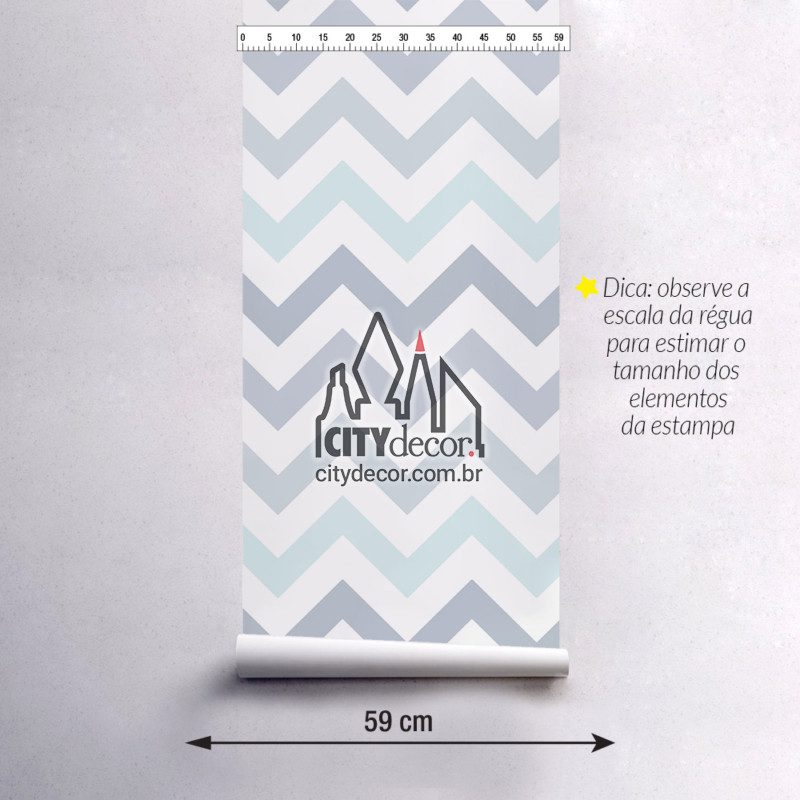 Papel de parede chevron degradê azul Papel de parede chevron degradê azul