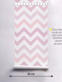 Papel de parede chevron zig zag tons de rosa