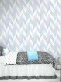 papel de parede chevron azul polar