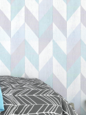 papel de parede chevron madeira azul
