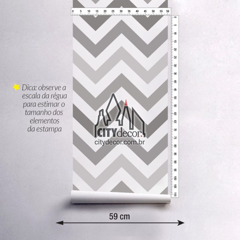 Adesivo papel de parede chevron tons de cinza Adesivo papel de parede chevron cinza e branco