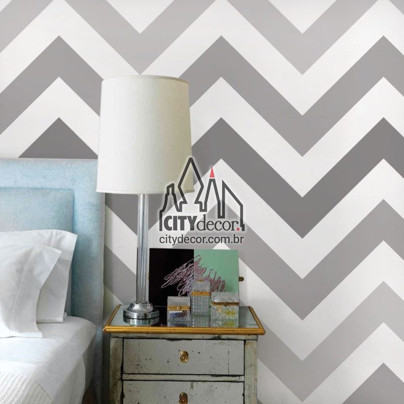 Adesivo papel de parede chevron tons de cinza Adesivo papel de parede chevron tons de cinza para quarto