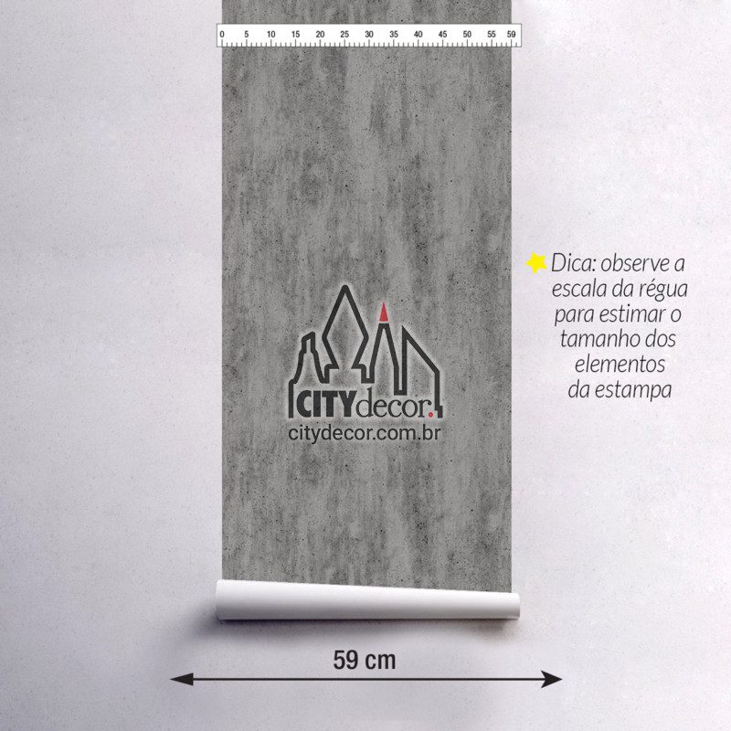 Adesivo papel de parede concreto fino