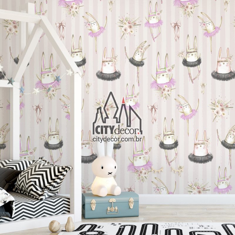 papel de parede coelhinhas bailarinas Papel de parede coelhinhas bailarinas