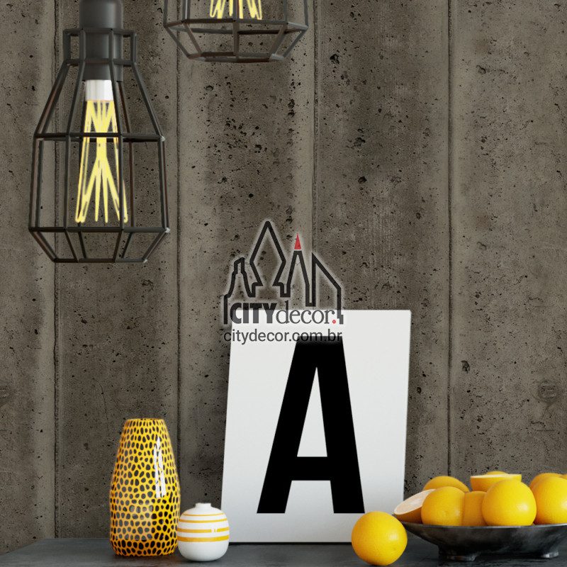 Papel de parede estilo industrial Papel de parede cimento e concreto