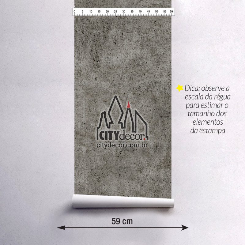 Adesivo papel de parede concreto industrial