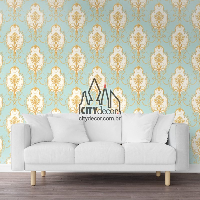 papel de parede clássico verde azul Tiffany papel de parede clássico verde azul Tiffany