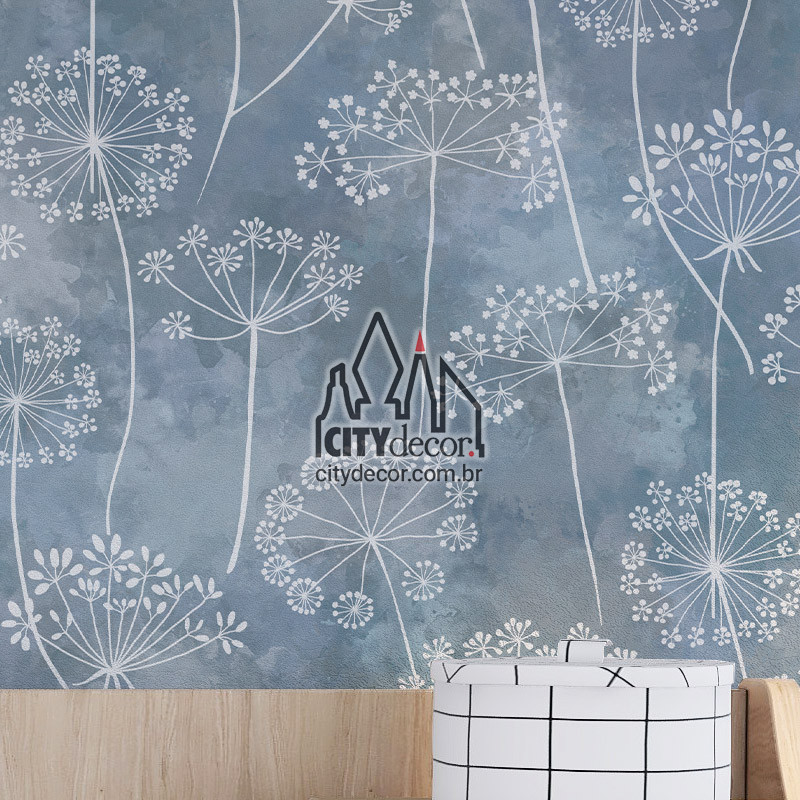 papel de parede floral dente de leão papel de parede floral dente de leão