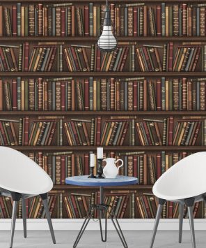 papel de parede livros vintage