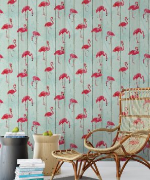 Papel de parede flamingos