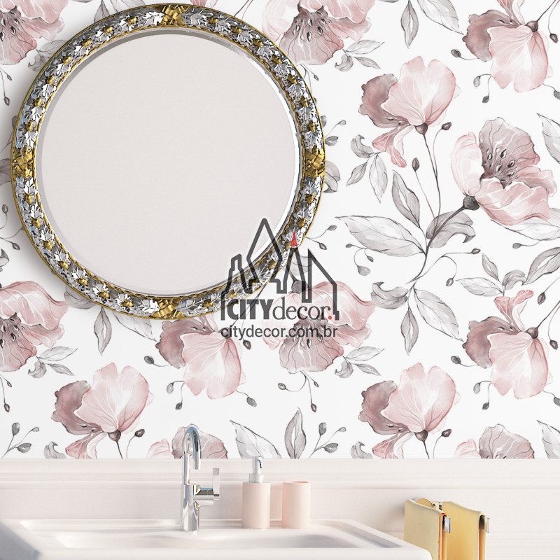 papel de parede floral rosa papel de parede floral rosa