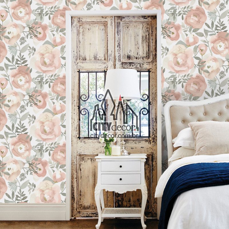 Papel de parede floral delicado Papel de parede floral delicado