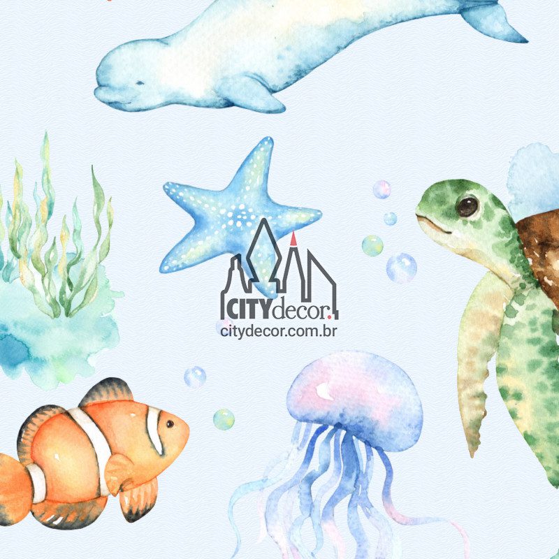 Papel de parede peixes detalhe do papel de parede