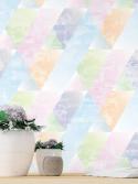 papel de parede geométrico colorido enlace