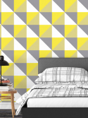 papel de parede amarelo e cinza