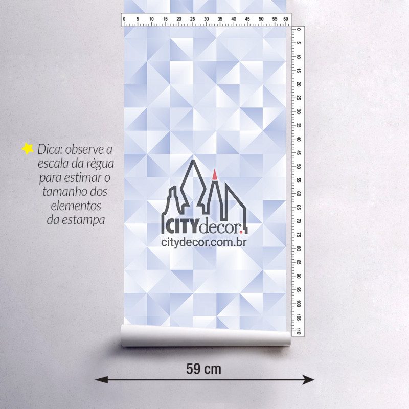 Adesivo papel de parede geométrico safira