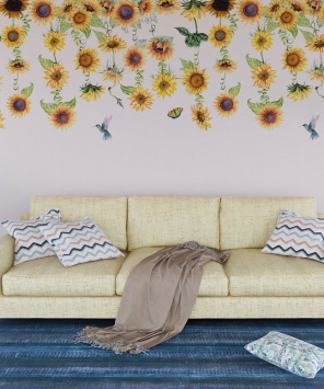 papel de parede girassóis caindo