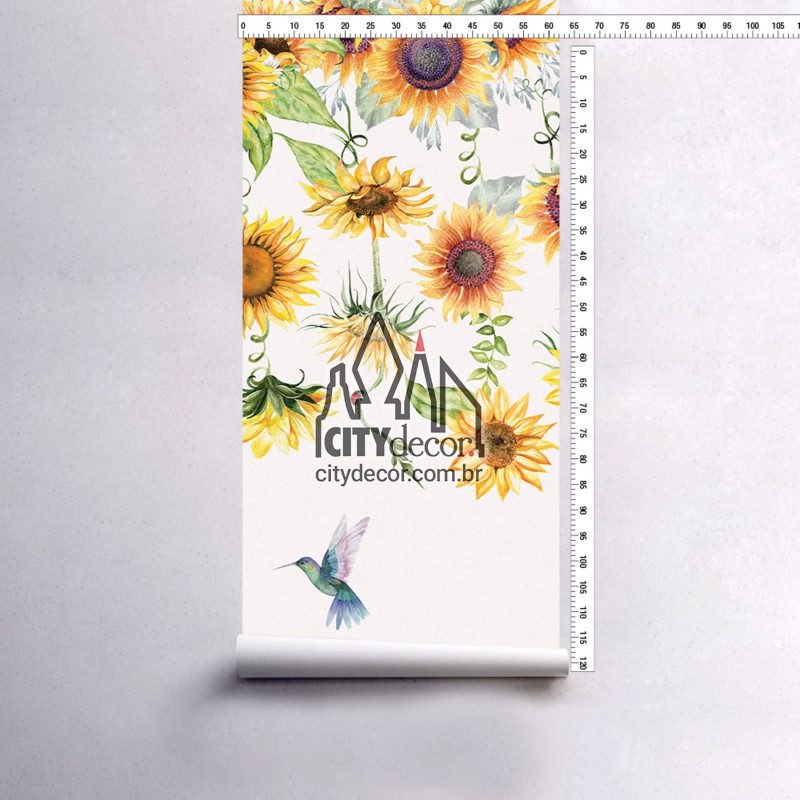 papel-de-parede-girassois-folha