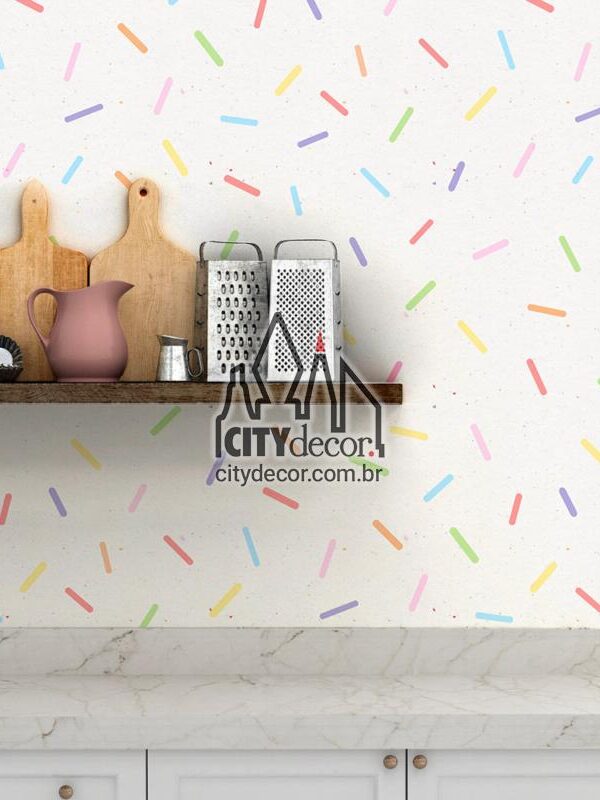 Papel de parede granulado colorido