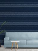 Papel de parede listras finas tortinhas azul