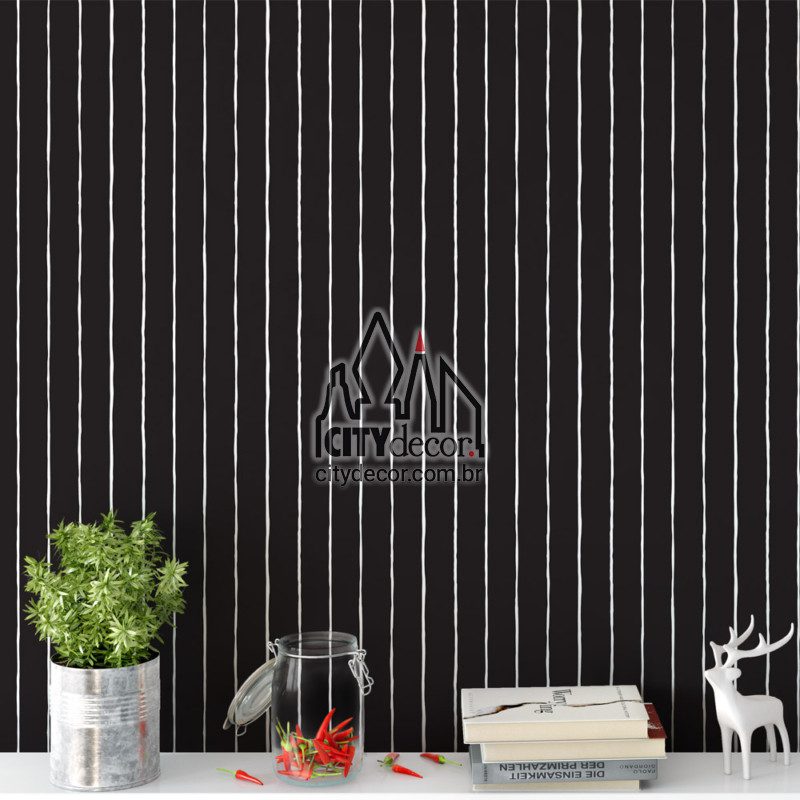 Papel de parede listras finas preto Papel de parede listras finas preto