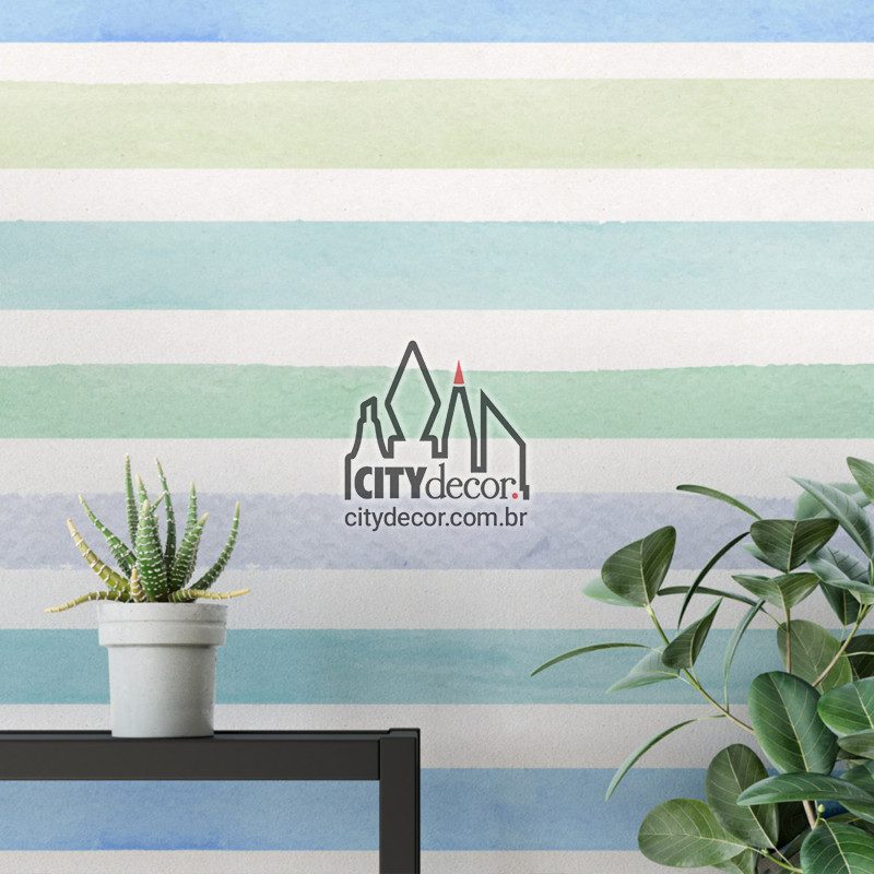 Papel de parede listrado tons pastéis Papel de parede listrado tons pastéis