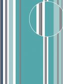 Papel de parede listrado azul e verde