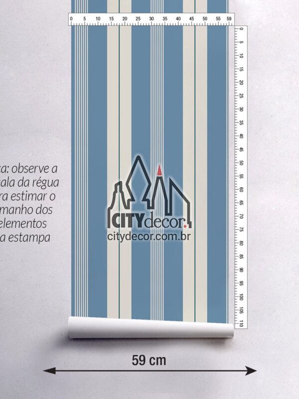 Papel de parede listrado para quarto
