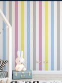 Papel de parede listrado colorido