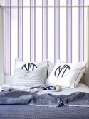 Papel de parede listrado lavanda lilás e azul