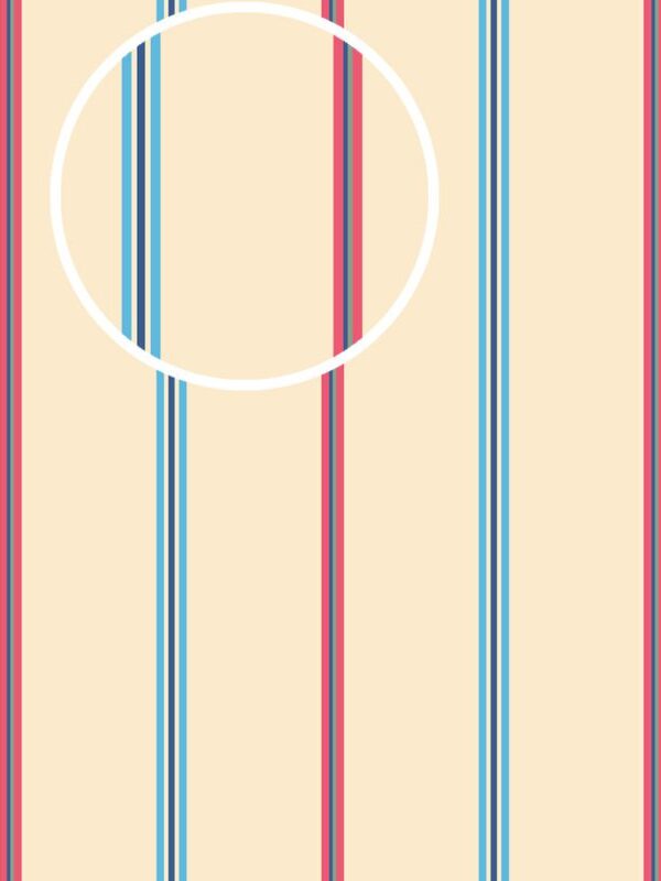 Papel de parede bege azul e rosa listras finas