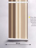 Papel de parede listrado marrom e bege