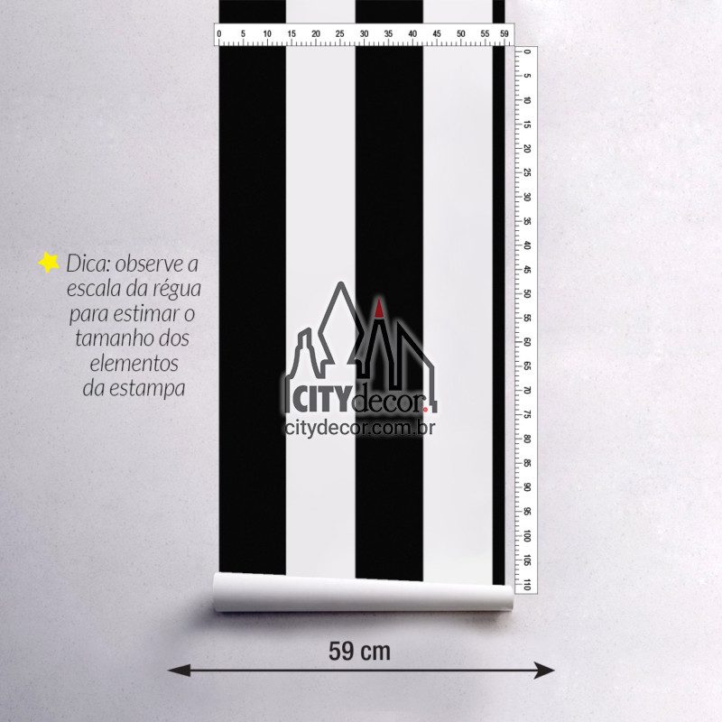 Papel de parede listrado preto e branco Papel de parede listrado vertical