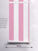 Papel de parede listrado rosa