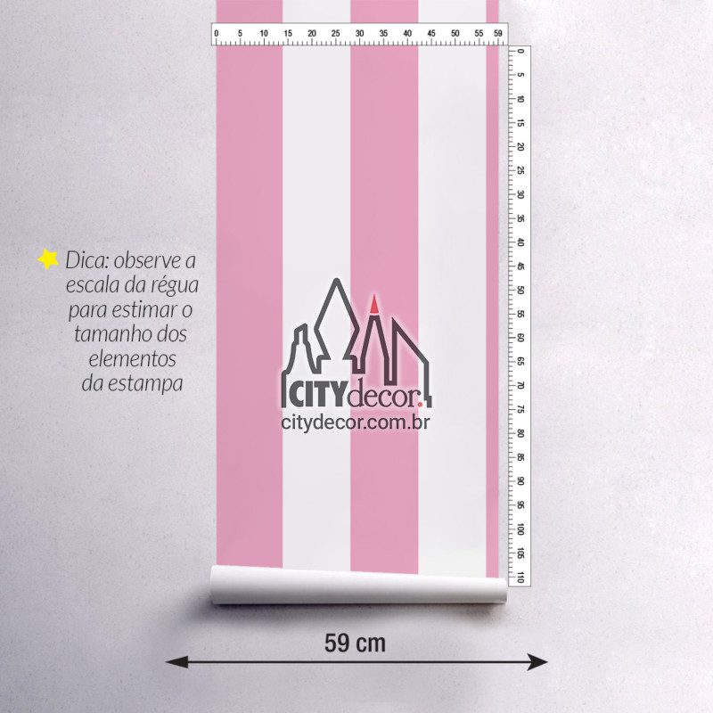 Papel de parede listrado rosa Papel de parede listrado rosa