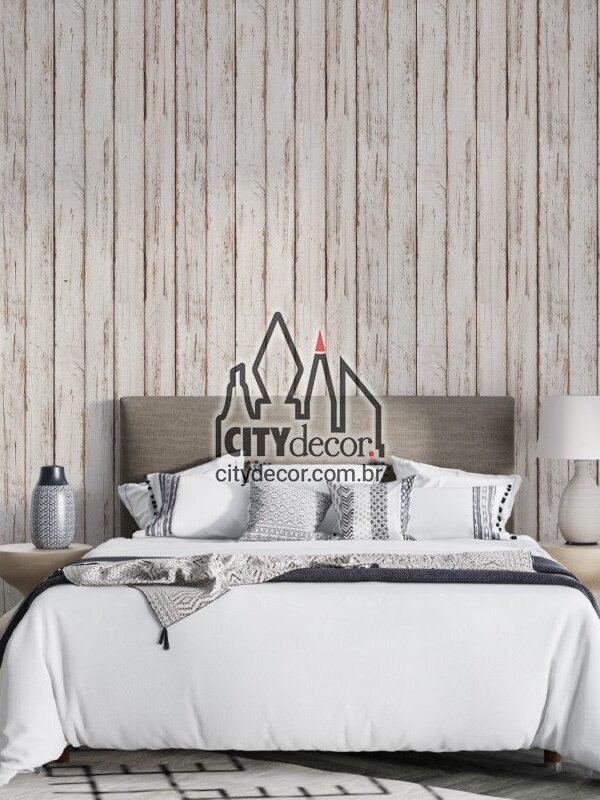 papel de parede ripas de madeira envelhecida offwhite