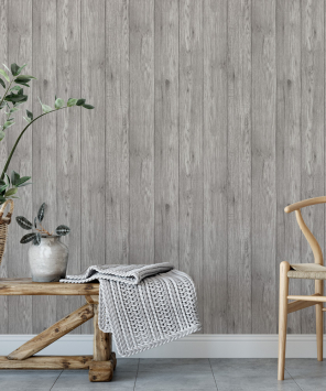 papel de parede madeira carvalho cinza