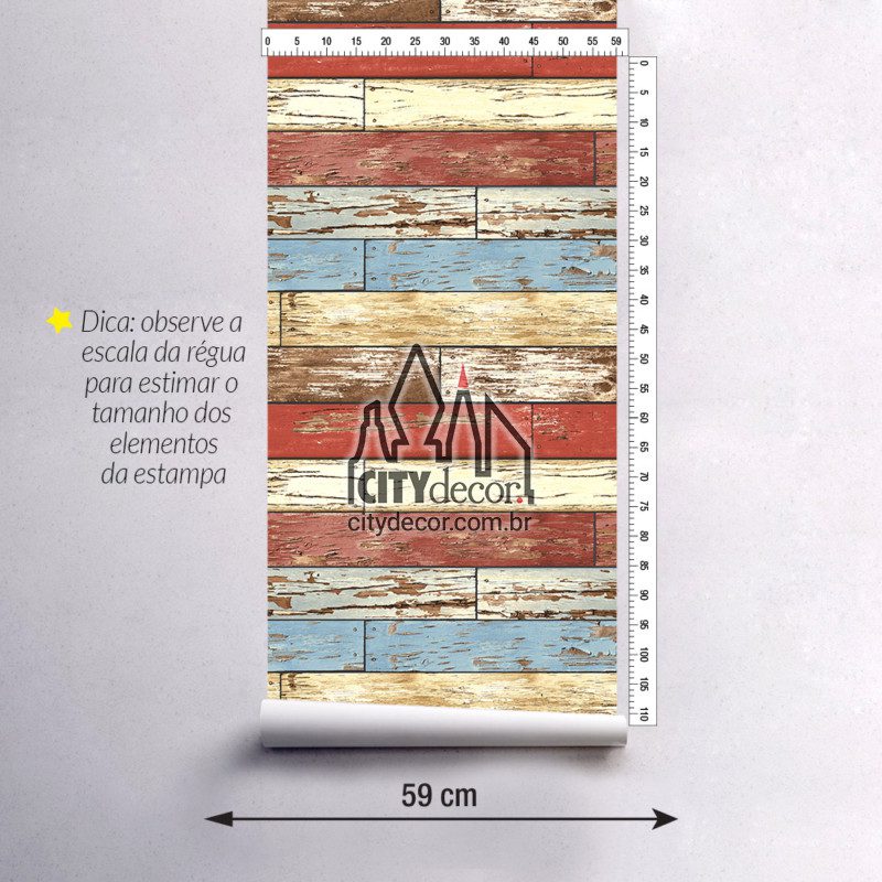 Papel de parede ripas de madeira colorida Papel de parede ripas de madeira colorida