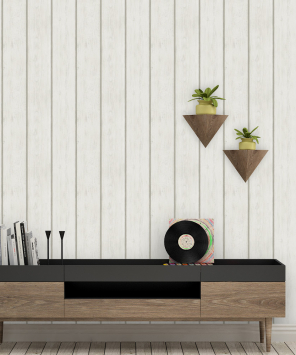 papel de parede ripas de madeira clara