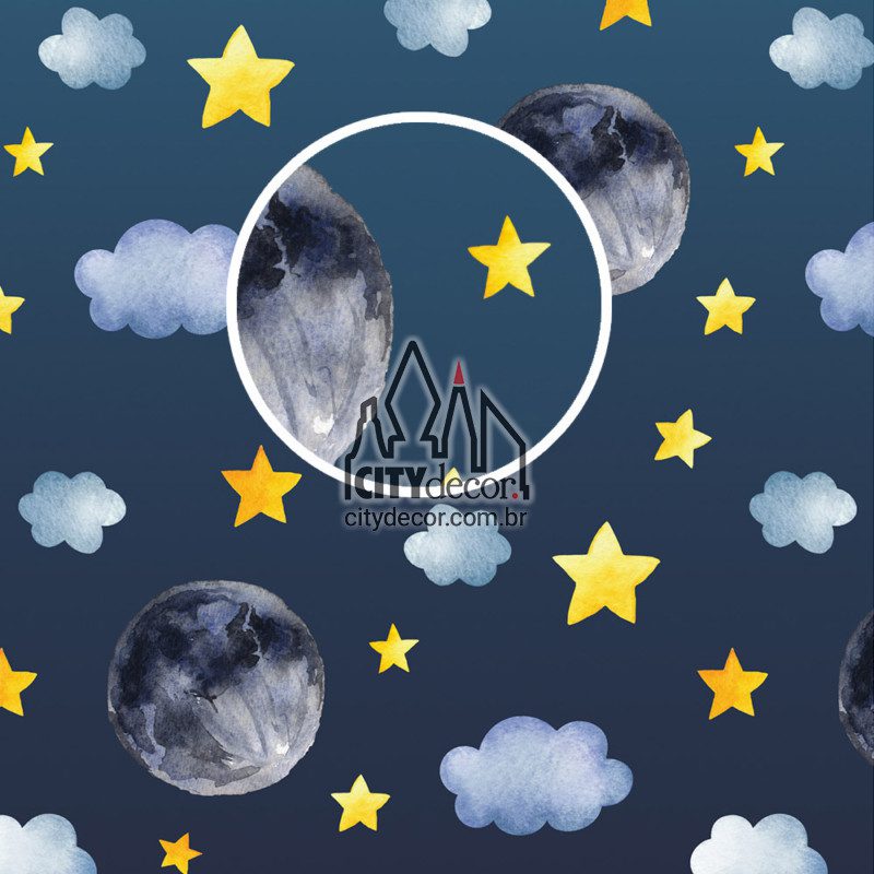 Papel de parede infantil lua Papel de parede infantil lua