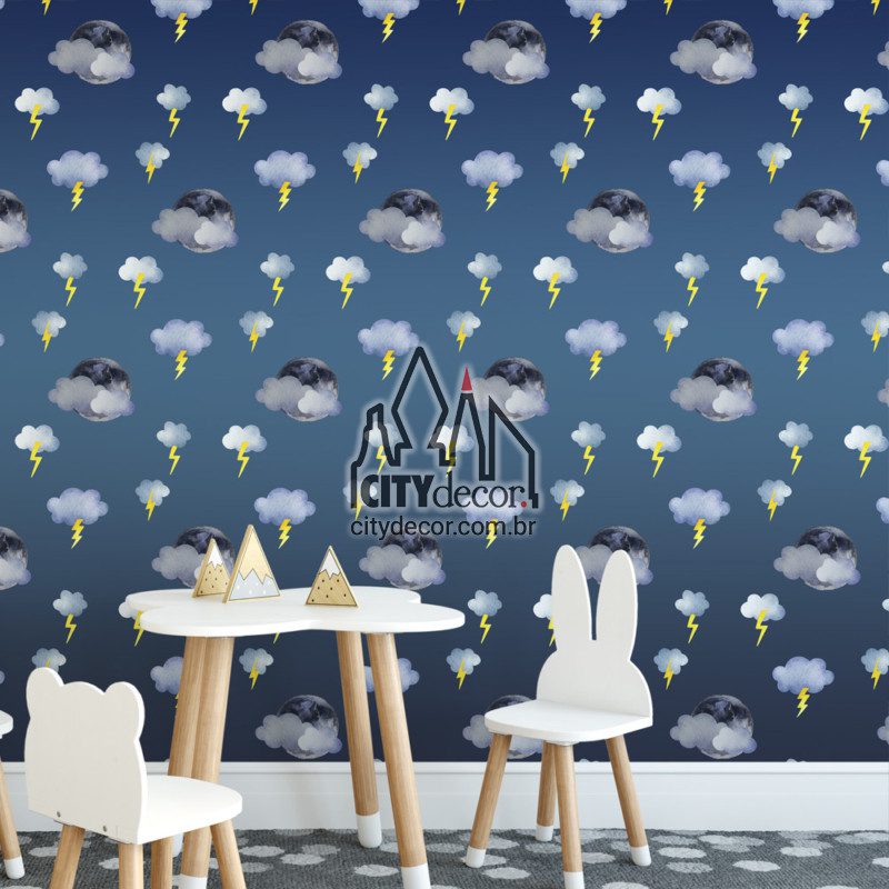 Papel de parede infantil chuva Papel de parede infantil chuva