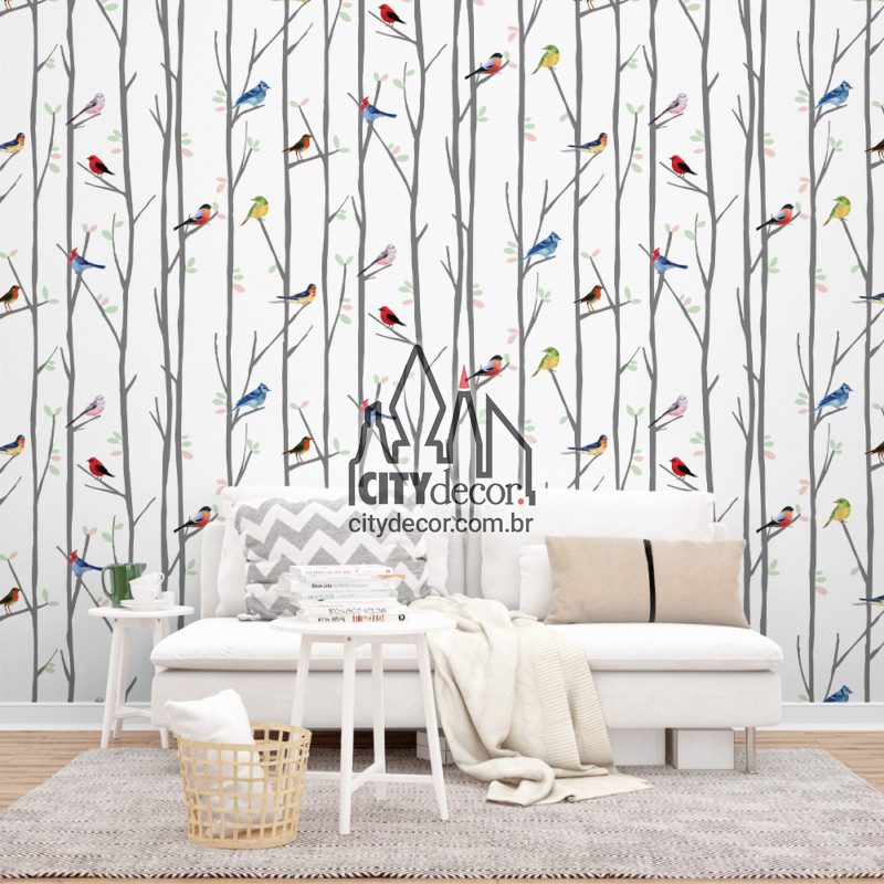papel de parede passarinhos nos galhos papel de parede passarinhos nos galhos