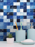 papel de parede pastilha azul marinho