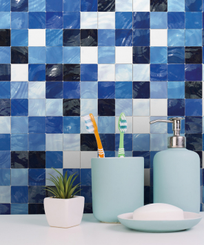 papel de parede pastilha azul marinho