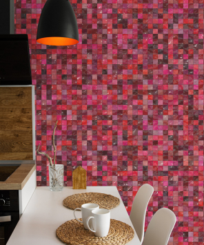 papel de parede pastilha vermelha rubi