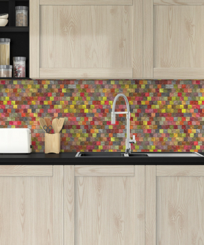 papel de parede pastilha colorida