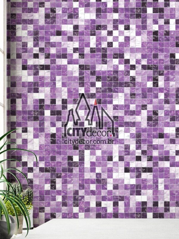 papel de parede pastilha lilás e roxo