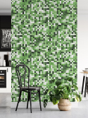 papel de parede pastilha verde arborizado